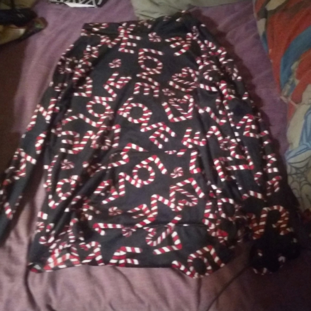 Fleece hooded candy cane love shirt